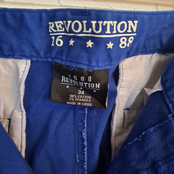1688 Revolution straight leg blue chino pants 34 - Picture 2 of 2